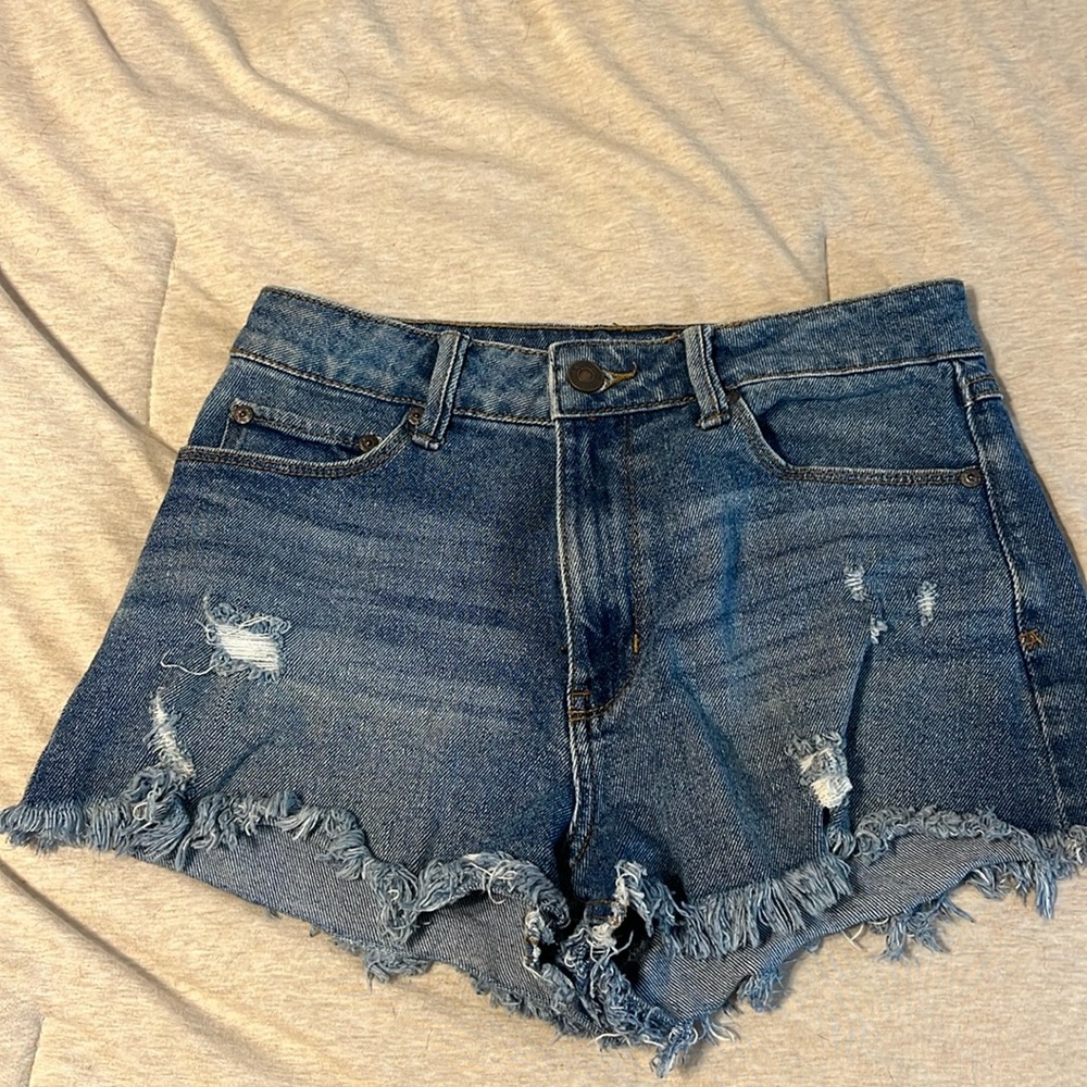 Cut off denim shorts